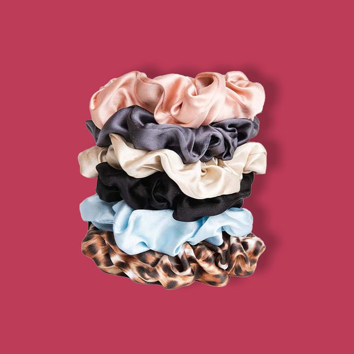 Silk Oversized Hair Scrunchies (6pk)