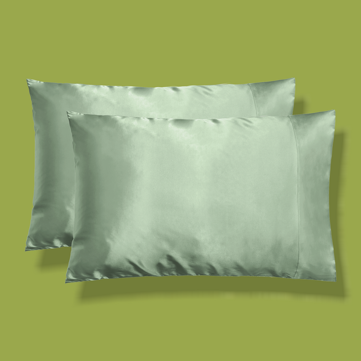 Vegan Satin Pillowcase (2pk) - Sage